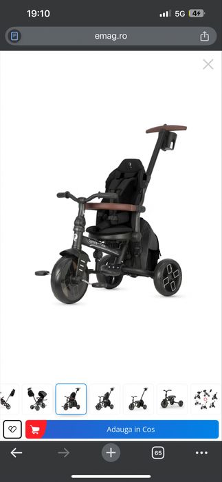 Tricicleta QPlay Nova ultra-pliabila