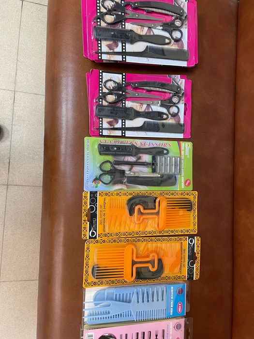Фризьорски бръснарски ножици комплекти