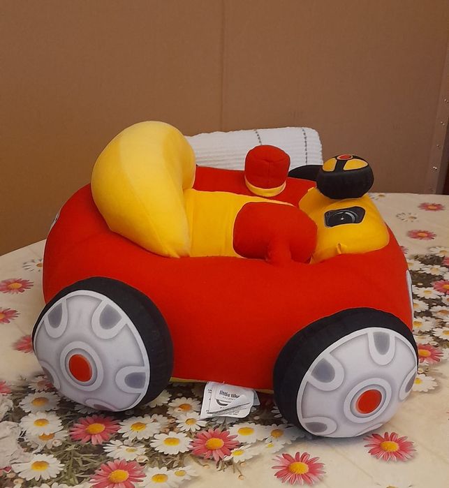 Fotoliu sit-up masinuta cu roti si spatar din plus Cars