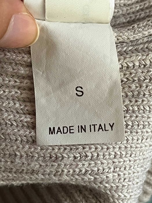 Pulover Bej din Bumbac, Brunello Cucinelli