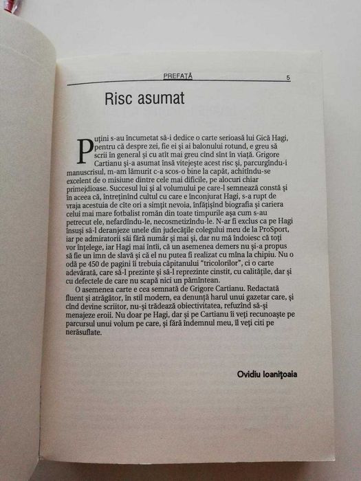 HAGI - Grigore Cartianu, ProSport, prefata O Ioanitoaia, C Tolontan