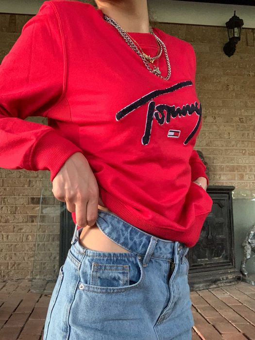 Tommy Hilfiger crew neck пуловер, НОВ с етикет, размер: XS