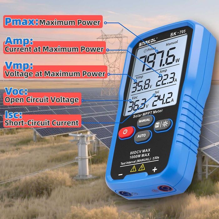 Procci SK-705 MPPT тестер за соларни панели 1000W