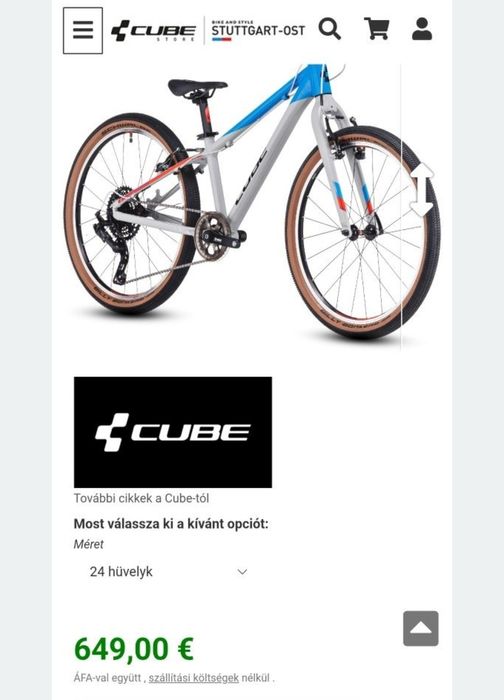 Bicicleta copii 24 Cube Acid slx  7- 10 ani