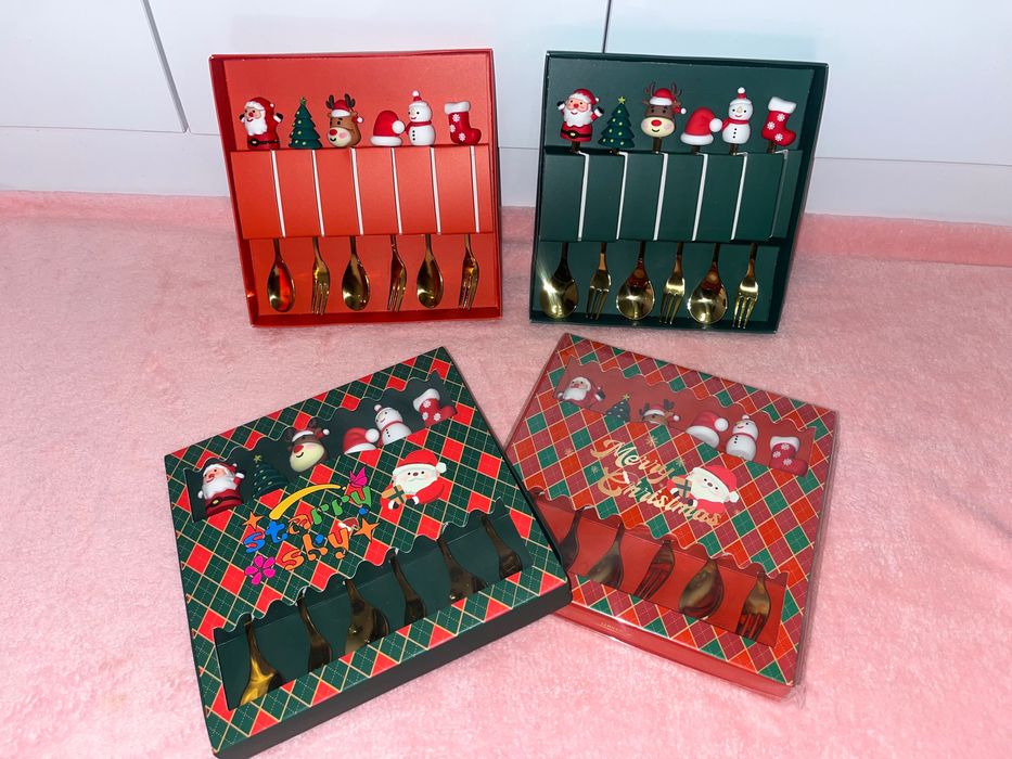 Комплект коледни прибори за подарък