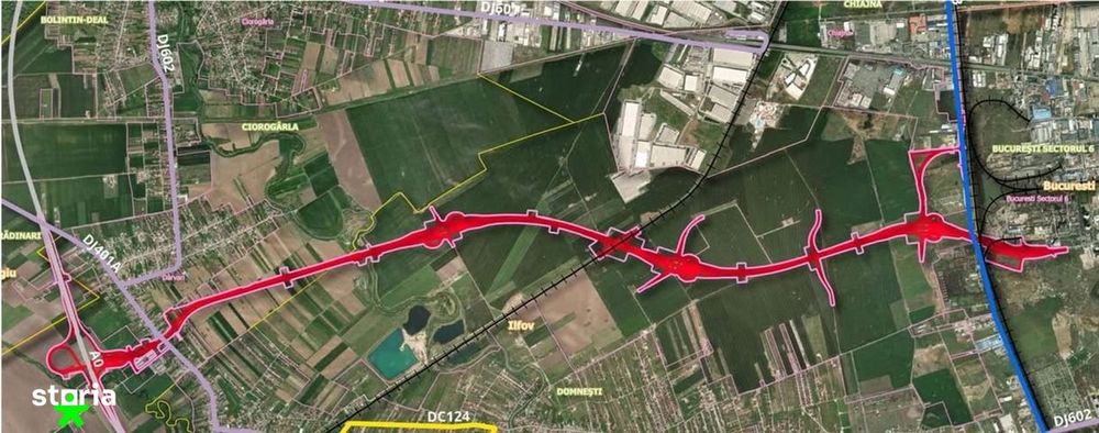 Teren Intravilan Industrial Darvari Ciorogarla nod Centura A0 17194mp