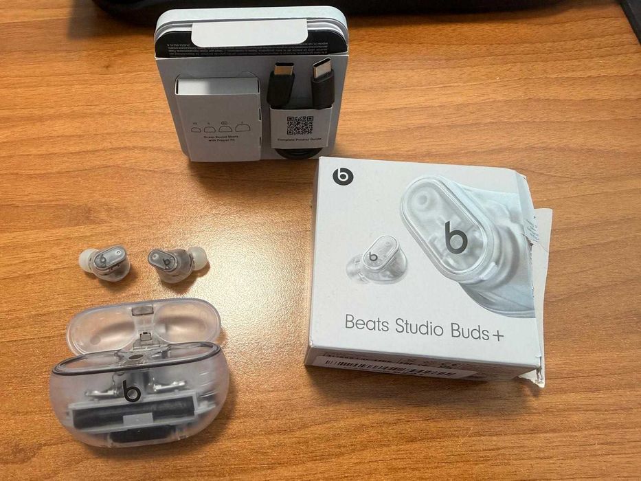 Casti Beats Studio Buds+, True Wireless, Bluetooth, Noise Cancelling, Transparent