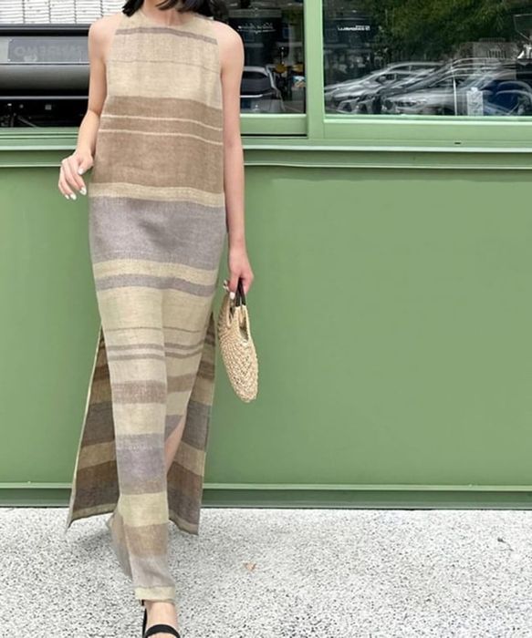 Rochie din in Massimo Dutti