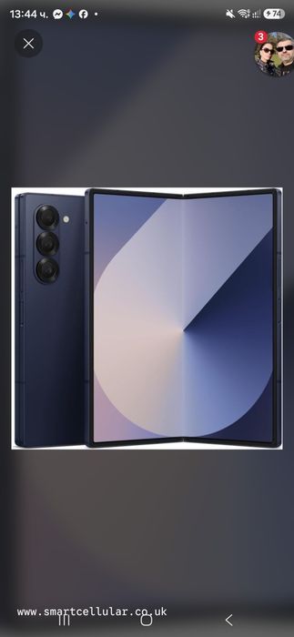 Samsung Galaxy Z Fold 6 256GB (Navy/Син) – Чисто нов (ползван 1 ден) + Бонус калъфи и протектори