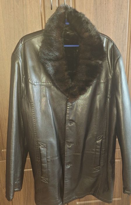 Дубленка натуральная с норковым воротником