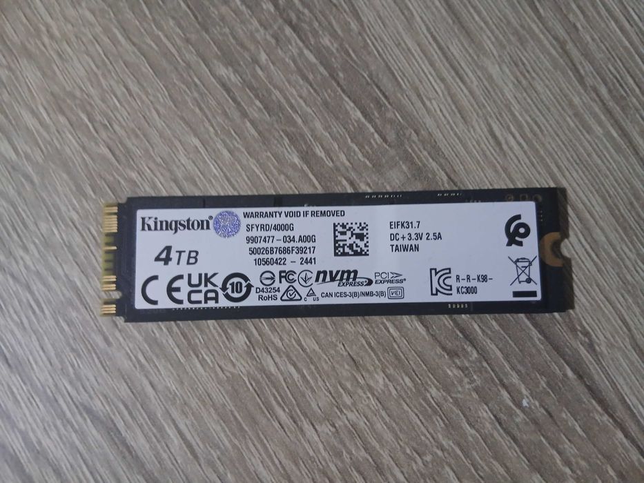 SSD Kingston FURY Renegade 4TB (viata 99% ; garantie 2029)