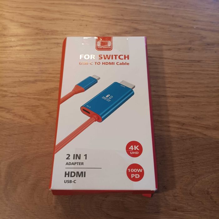 НОВ! USB-C към HDMI адаптер за Nintendo Switch / OLED – 4K, 100W PD