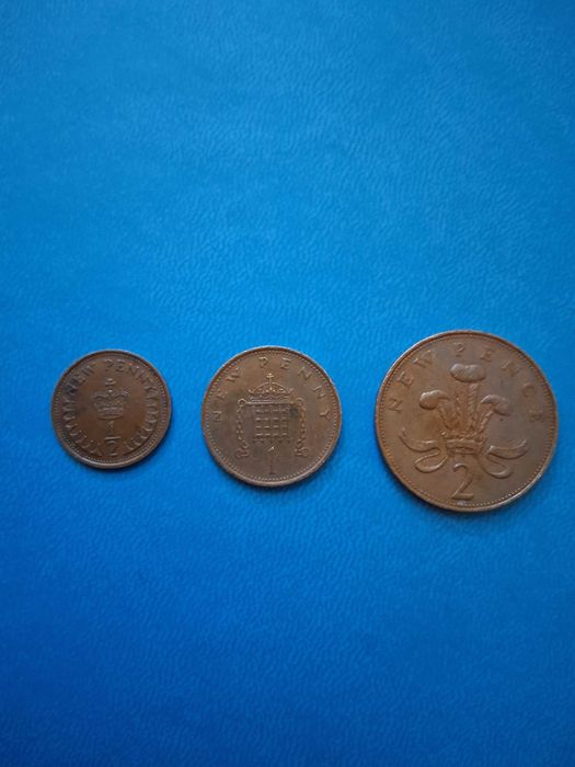 сет 1971 1/2 New Penny/Half /,1 Penny,2 new Pence