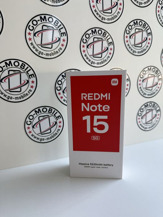 Redmi Note 15 5G - 8GB/256GB - Negru - Sigilat - Garantie