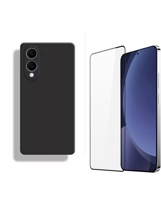 Samsung  S25 EDGE - Husa Simplity Color Case si Folie Sticla Curbata