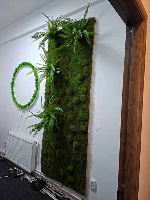 Panou si cerc decorativ cu licheni decorativi