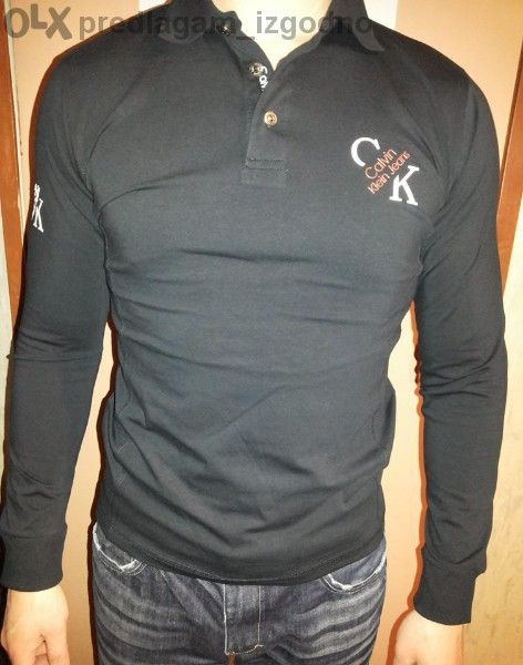 Мъжка блуза Calvin Klein в черно и розово