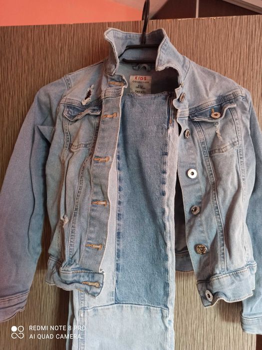 Сет дънки и дънково яке за момиче