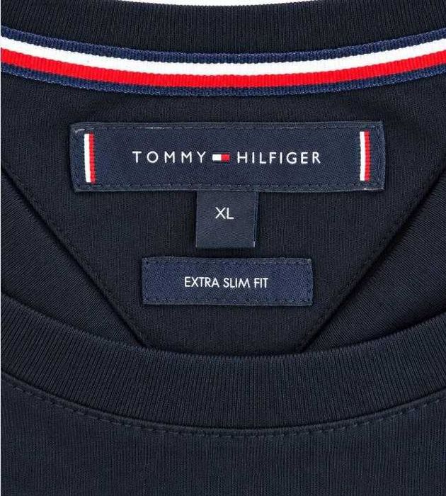 Bluză Tommy Hilfiger bărbați, neagră, Extra Slim Fit, bumbac, mărimea XL