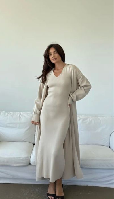 Платье с кардиганом