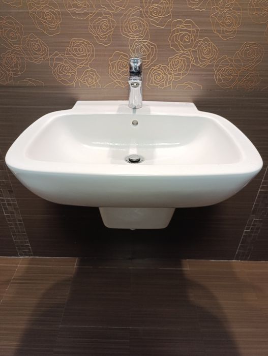 Chiuveta/Lavoar Gala, semipiedestal și baterie Hansgroche