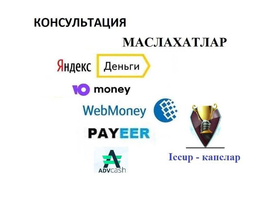 Профессиональный маслахатлар, консультация по оплаты и переводам