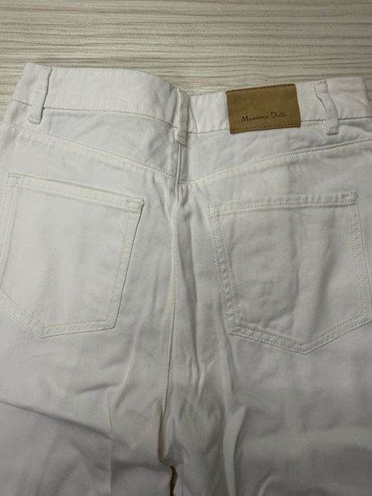 Pantalini denim albi Massimo Dutti marimea 34/XS