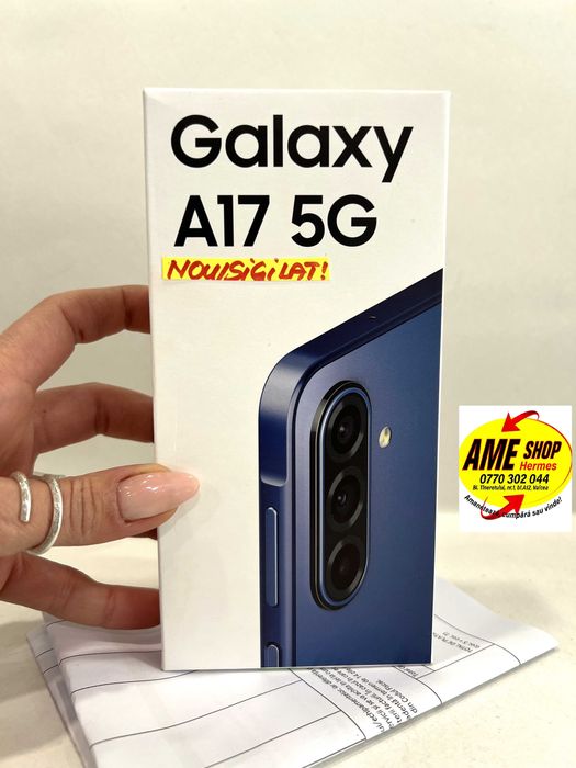 Samsung A17 5G, Blue, 128GB/4GB RAM, garantie, NOU/Sigilat!