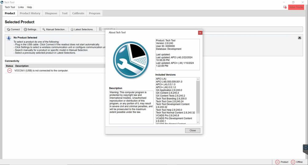 Instalare diagnoza Volvo PTT 2.8.241 APCI 01.2024 Dev tool 0.5.1.0
