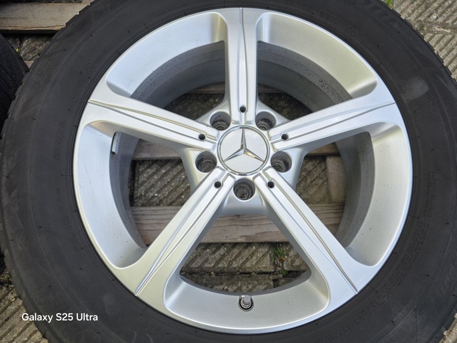 Лети джанти 17ки 5х112 Mercedes + зимни гуми 215/65/17 Bridgestone
