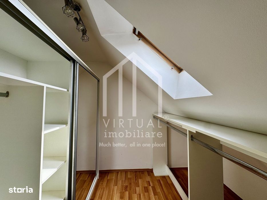 Mansarda cu 3 camere, 39mp utili+pod amenajat 25mp, balcon, V. Aaron
