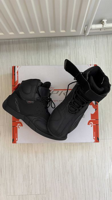 Ghete moto A-PRO PUSHER NEGRU marimea 41