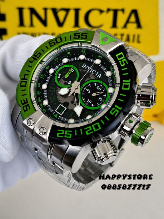 INVICTA Foxhound full metal Silver 57 mm, Инвикта нов мъжки часовник