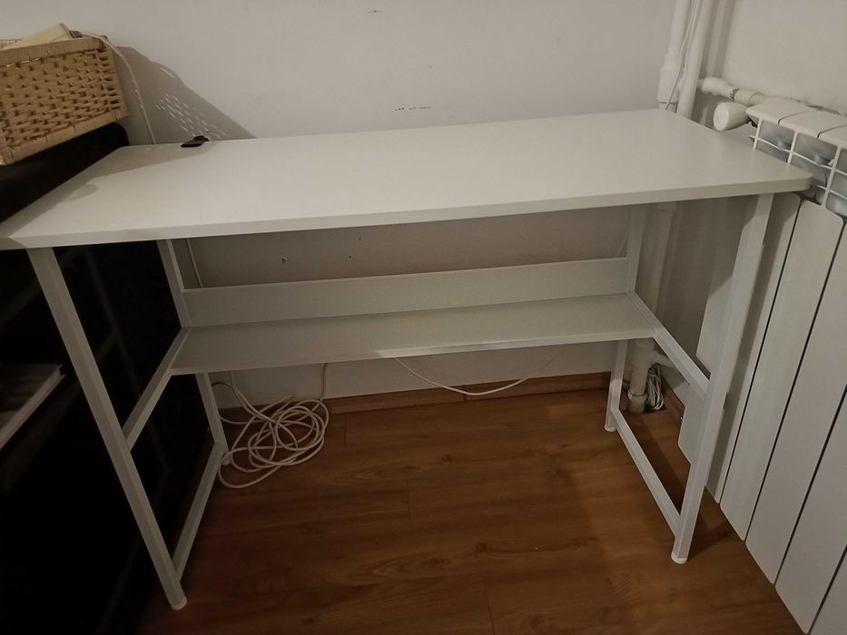Birou calculator/masă Nou alb stil loft, made Polonia, lung 100 cmx 50