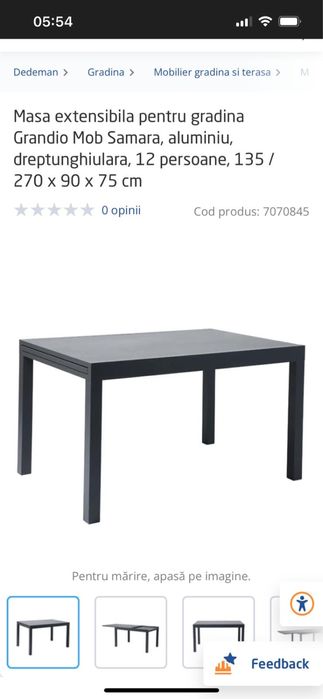 Masa extensibila 12 persoane ca noua