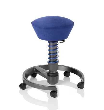 Ергономичен офис стол Swopper, с облегалка, син, 2 бр