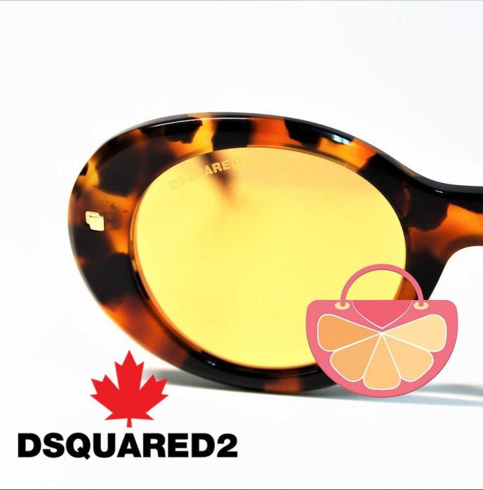 %ПРОМО% DSQUARED2 – Дамски огледални слънчеви "TIGER’S EYE" очила нови