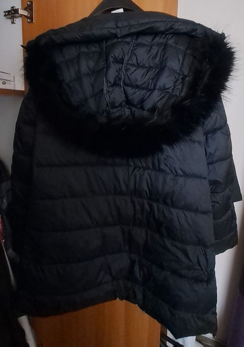 Geaca iarna femei Alba Moda cu guler blana si captusita cu puf de gasc