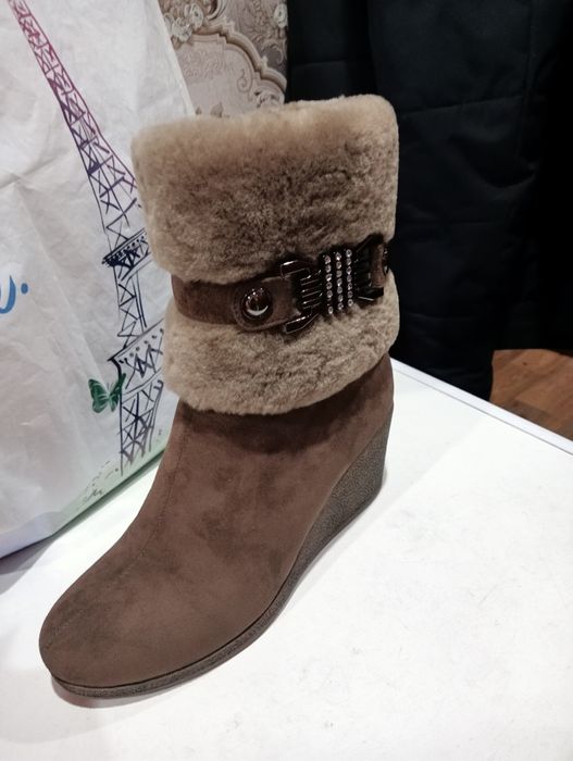 Обувь зимняя замша