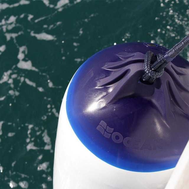 Balon protectie acostare alb/ cap albastru Ocean Fender Heavy Duty H2 14x50cm