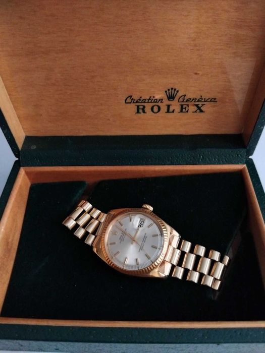 Златен Rolex 18к злато - каса и верижка от 1988г!