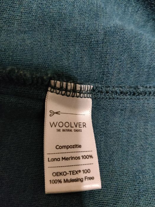 Hoodie lână merinos Woolver 98-104
