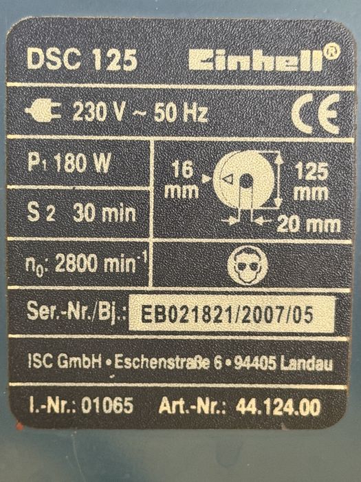 Шмиргел Einhell DSC125