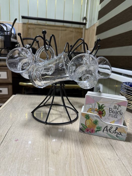 продам кофейные чайные стекляные чашки + подчашечницы деревяные