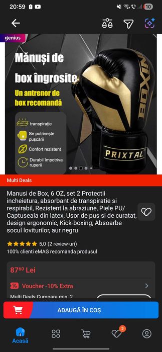 Vand manusi de box de marimea 6oz