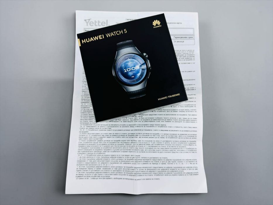 Huawei Watch 5 46mm Black Перфектен! 3г. Гаранция!