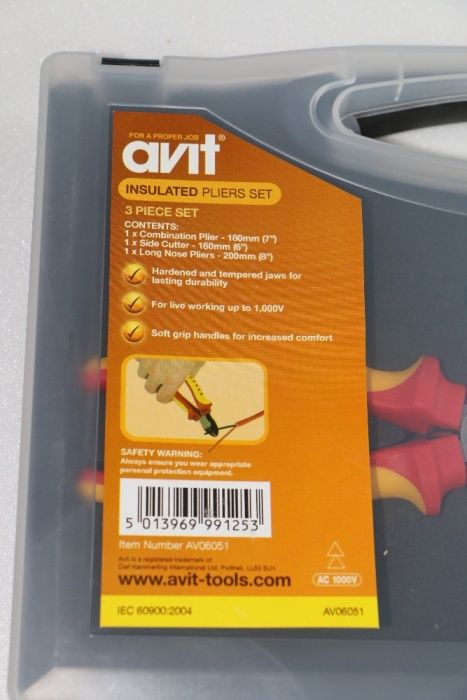AVIT клещи 1000 V, секачки, дълги челюсти, комбинирани,  Германия