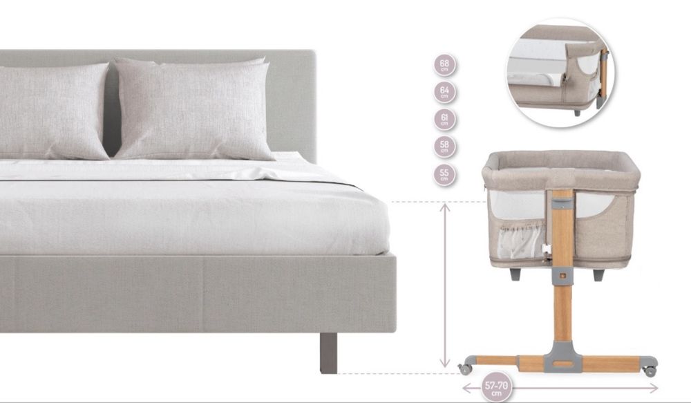 Co-sleeper MoMi, Smart Bed 4 in 1 - Beige