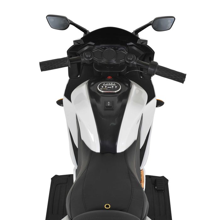 НОВО!Акумулаторен мотор Motocross WHITE с 12V батерия,кожена седалка