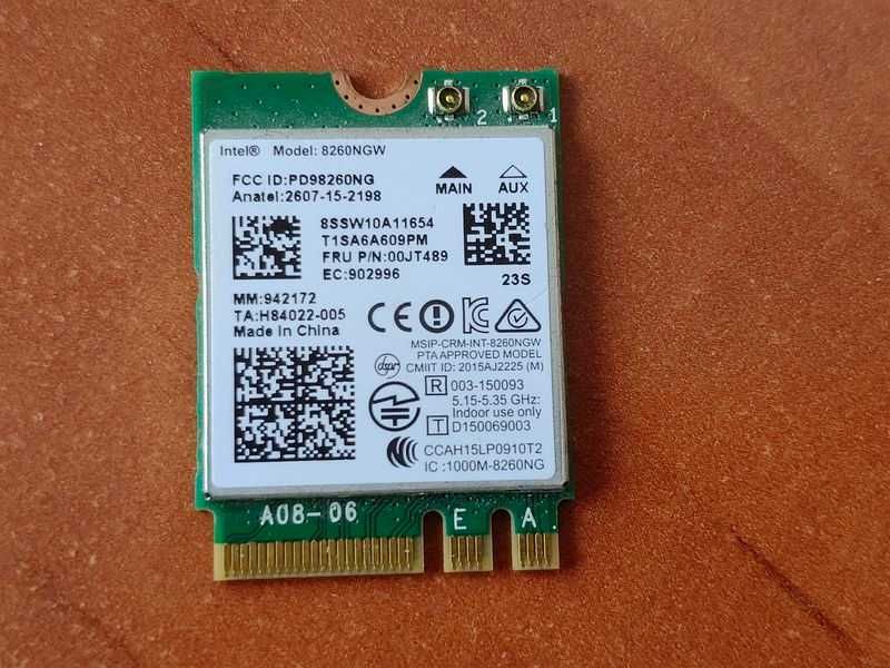 Wi-Fi Laptop Intel AC3160 AC8260 AX201 WiFi 6